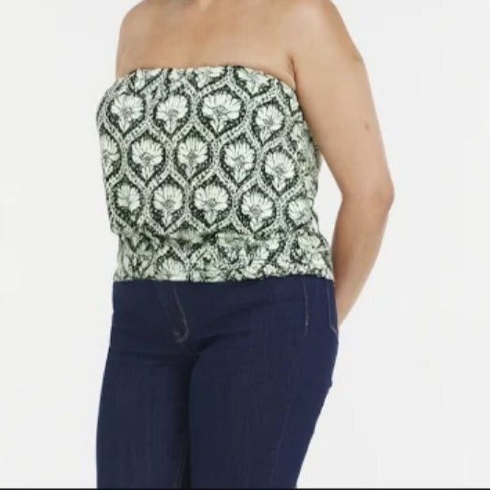 White‎ House Black Market Strapless Matte Jersey Top - XL